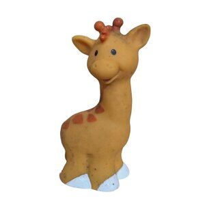 Fisher Price Vintage Giraffe Figurine Rubber Toy 4 Inches Tall zoo Noah's  Ark